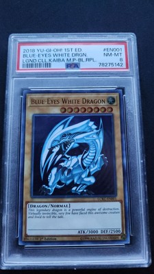 Blue-Eyes White Dragon 1st Edition Holo | LCKC-EN001 | PSA 8 | 2018 Yu-Gi-Oh-image