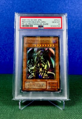 PSA 10 Red-Eyes Black Metal Dragon P5-07 Ultra Parallel Rare Japanese POP 33!-image