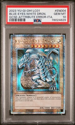 PSA10 Blue Eyes White Dragon EN004 25th Quarter Century Secret Rare Yugioh ITA-image