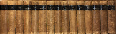 LEATHER Set; WORKS OF CHARLES DICKENS!  Original Victorian Bindings Old Complete-image