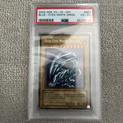 Blue-Eyes White Dragon Yu-gi-oh 2002 SDK-001 PSA4-image