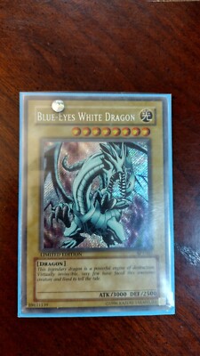 Yugioh Blue-Eyes White Dragon BPT-003 Secret Rare Limited Ed LP-image