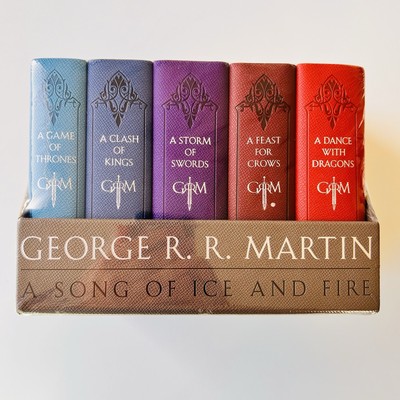 Game of Thrones by George Martin Sealed Leather Cloth Song Ice Fire Box Set New-image