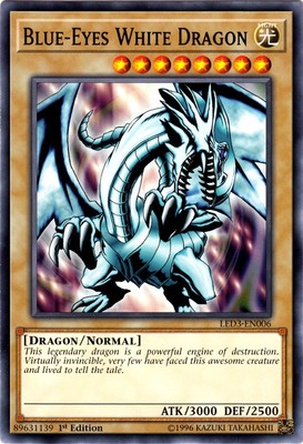 Blue-Eyes White Dragon - LED3-EN006 - Common - 1st Edition - Lightly Played-image