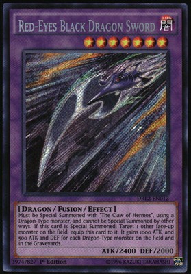Yu-Gi-Oh! - Red-Eyes Black Dragon Sword 2015 DRL2-EN012 Secret Rare 1st Edition-image