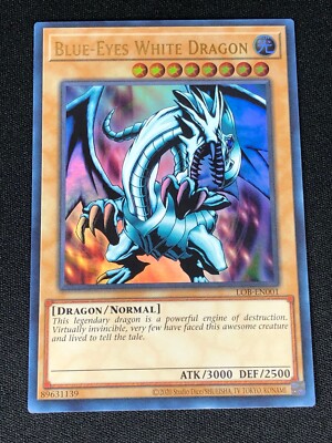 YUGIOH BLUE-EYES WHITE DRAGON LOB-EN001 ULTRA (NM)-image