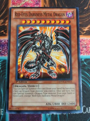 Yu-Gi-Oh! Red-Eyes Darkness Metal Dragon SDDC-EN013 1st Edition Common NM -image