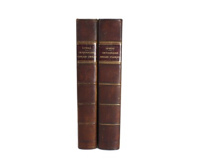 Spiers Dictionnaire Francais-Anglais, 1863 & Anglais-Francais, 1864 2 Volume Set-image