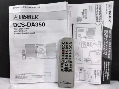 Fisher Remote Control REM-DA300 inc DCS-DA350 MICRO System Radio CD Manual Setup-image