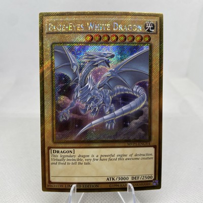 Yugioh Blue-Eyes White Dragon MVP1-ENGV4 Gold Secret Rare Near Mint-image