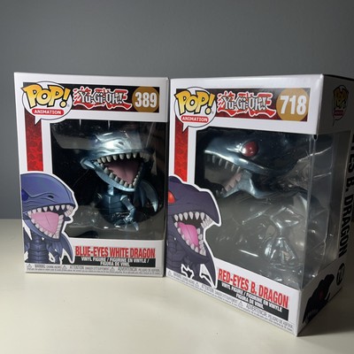 Funko Pop Yu-Gi-Oh! Red-Eyes Black Dragon 718 + Blue Eyes White Dragon 389-image