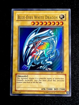 🔥 YUGIOH • BLUE EYES WHITE DRAGON • ULTRA RARE • SDK-001 • UNLIMITED • VLP 🔥-image
