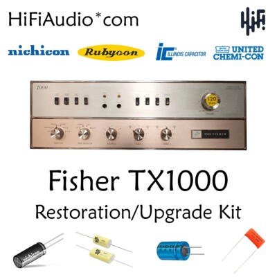 Fisher TX1000 amp amplifier restoration recap repair service rebuild kit-image
