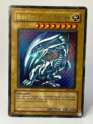 Blue-Eyes White Dragon YuGiOh Ultra Rare 1996 SKE-001 Free Fast Shipping!-image