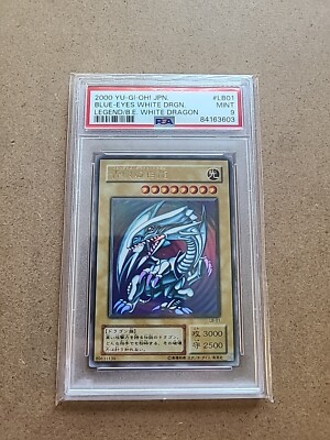 Yu-Gi-Oh 2000 Blue-Eyes White Dragon  LB-01 PSA 9 Japanese LOB Ultra Rare -image