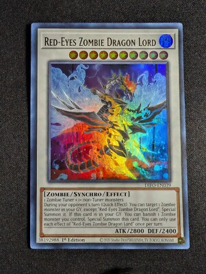 Yugioh - Red-Eyes Zombie Dragon Lord DIFO-EN039 1st Edition Ultra Rare NM-image