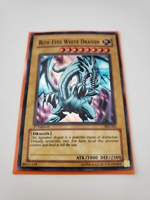 Yu-Gi-Oh Blue-Eyes White Dragon SKE-001 Super Rare 1st Edition-image