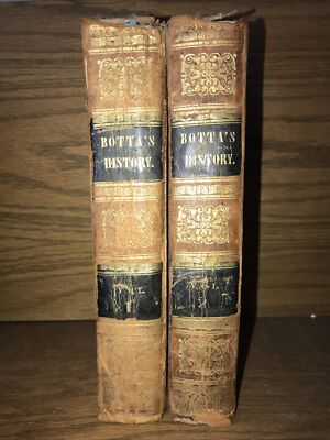 LEATHER Set; Botta’s HISTORY Of THE WAR OF INDEPENDENCE The UNITED STATES! 1834-image
