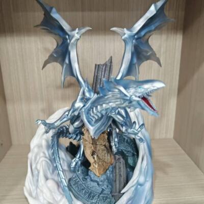 YU-GI-OH! Blue-Eyes White Dragon PVC Figure Statue Anime Model Collectible 35cm-image