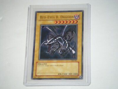 Yugioh 1996 Red Eyes Black Dragon SDJ-001 TCG Trading Card-image