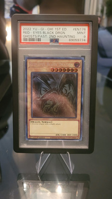 2022 Yu-Gi-Oh! Red-Eyes Black Dragon GFP2-EN76 Ghost Rare PSA 9 MINT-image