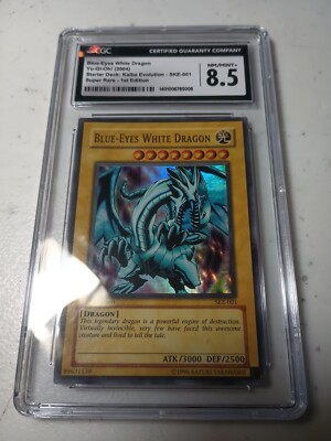 Blue-Eyes White Dragon 1st Edition SKE-001 CGC 8.5 NM/MINT+ 2004 Yu-Gi-Oh 1E-image
