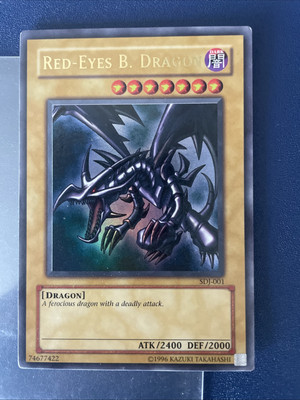 Yu Gi Oh ‘Red-Eyes B. Dragon’ Foiled SDJ-001, Excellent Condition -image