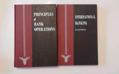 Set Of 2 Hardcover Books AIB Priciples Of Bank Operations International Banking -image