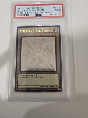 PSA 9 Red-Eyes Black Dragon Ghost Rare GFP2-EN176 English 1st Edition-image