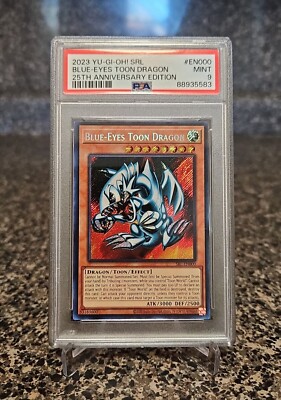 Blue-Eyes Toon Dragon PSA 9 Mint SRL-EN000 Spell Ruler 25th Anniversary Yu-Gi-Oh-image