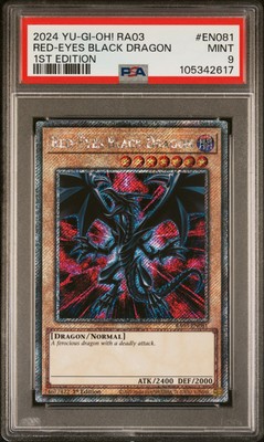 2024 YU-GI-OH! RA03-QUARTER CENTURY BONANZA 1ST ED RED-EYES BLACK DRAGON PSA 9-image