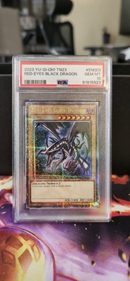 2023 YU-GI-OH! TN23-25TH ANV TIN: DUELING HEROES RED-EYES BLACK DRAGON PSA 10-image