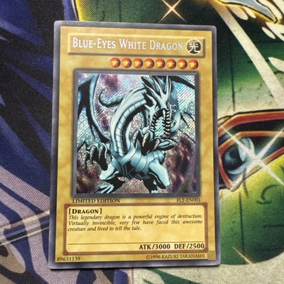 Yugioh! Blue-Eyes White Dragon FL1-EN001 Secret Rare Limited Edition LP-image