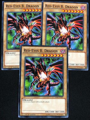YUGIOH RED-EYES B. DRAGON LDK2-ENJ01 1ST COMMON X3(NM)-image