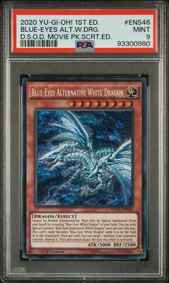 2020 YU-GI-OH! 1ST EDITION #ENS46 BLUE-EYES ALTERNATIVE WHITE DRAGON PSA 9-image