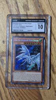 GEM-MINT Alternative White Dragon (Quarter Century Secret Rare) RA02-EN010 25th-image