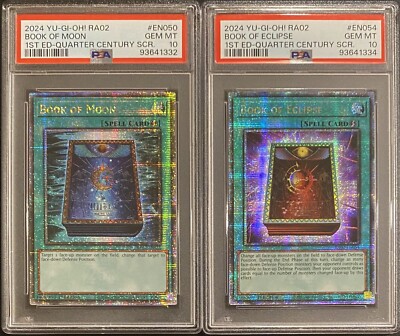 2024 PSA 10 YUGIOH 25TH QC STARLIGHT BOOK OF MOON & BOOK OF ECLIPSE SET 💫-image