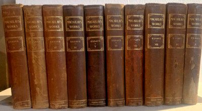 MACAULAY'S WORKS: ESSAYS 10 Volume Set WHITEHALL LIMITED EDITION 674/1000-image