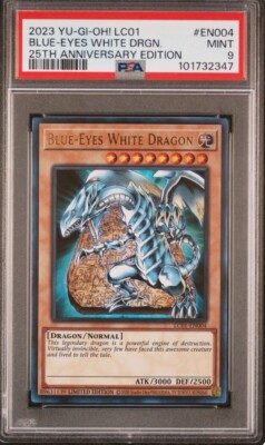 2023 Yugioh Blue-Eyes White Dragon (25th Annv Edition) LC01-EN004, PSA Mint 9-image