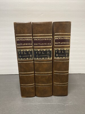Encyclopedia Britannica First Edition 1771 3 Volume Facsimile Replica Set-image