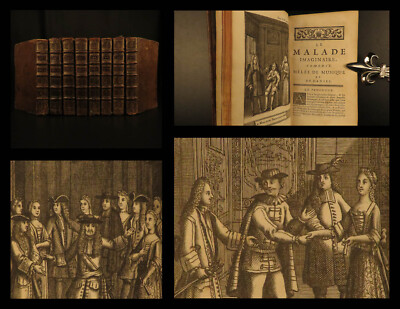 1730 Works of MOLIERE French Literature Misanthrope School for Wives 8v SET-image