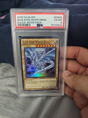 PSA 6 2016 Blue-Eyes White Dragon MVP1-EN055 The Yu-Gi-Oh! DSOD Movie Pack-image