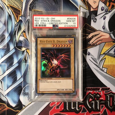 Yugioh PSA 10 Red Eyes B. Dragon LC01-EN006-image