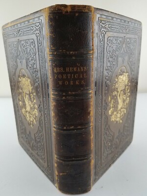 Leather Binding 1856 Edition Poetical Works Mrs. Felicia Hemans-image