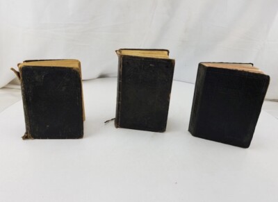 Antique 1866’s And 1888 Civil War Era American HOLY BIBLES Set Of 3-image