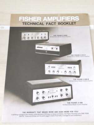 FISHER STEREO AMPLIFIERS Technical Fact Booklet - X-100-B X-101-C X-202-S X-1000-image