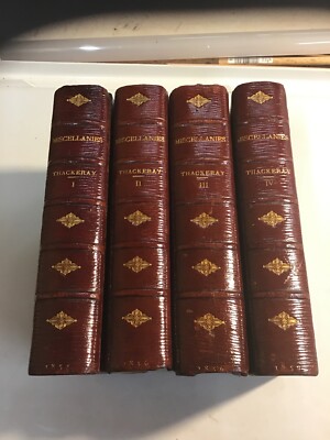 Thackeray, William Makepeace -Miscellanies 4 Volume Leather Complete Set 1855-57-image