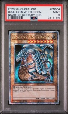 PSA 9 2023 YU-GI-Oh 25th Anniversary Blue-Eyes White Dragon Quarter Century Rare-image
