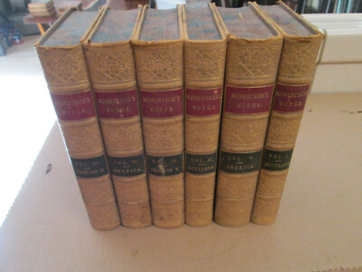 The Works of William Robertson D. D. Six Volumes Leatherbound Set 1851-image