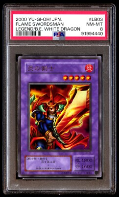 PSA 8 NM Mint Flame Swordsman LB-03 Legend Blue-Eyes White Dragon 2000 Japanese-image